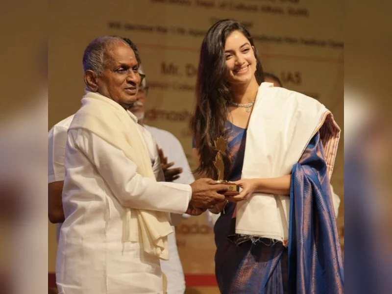 Bhagyashrii Borse meets Ilaiyaraaja and stars in the Lenin film