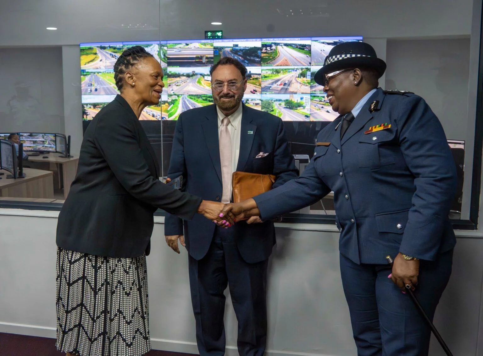 Botswana CP Marathe tours the new Gaborone traffic centre