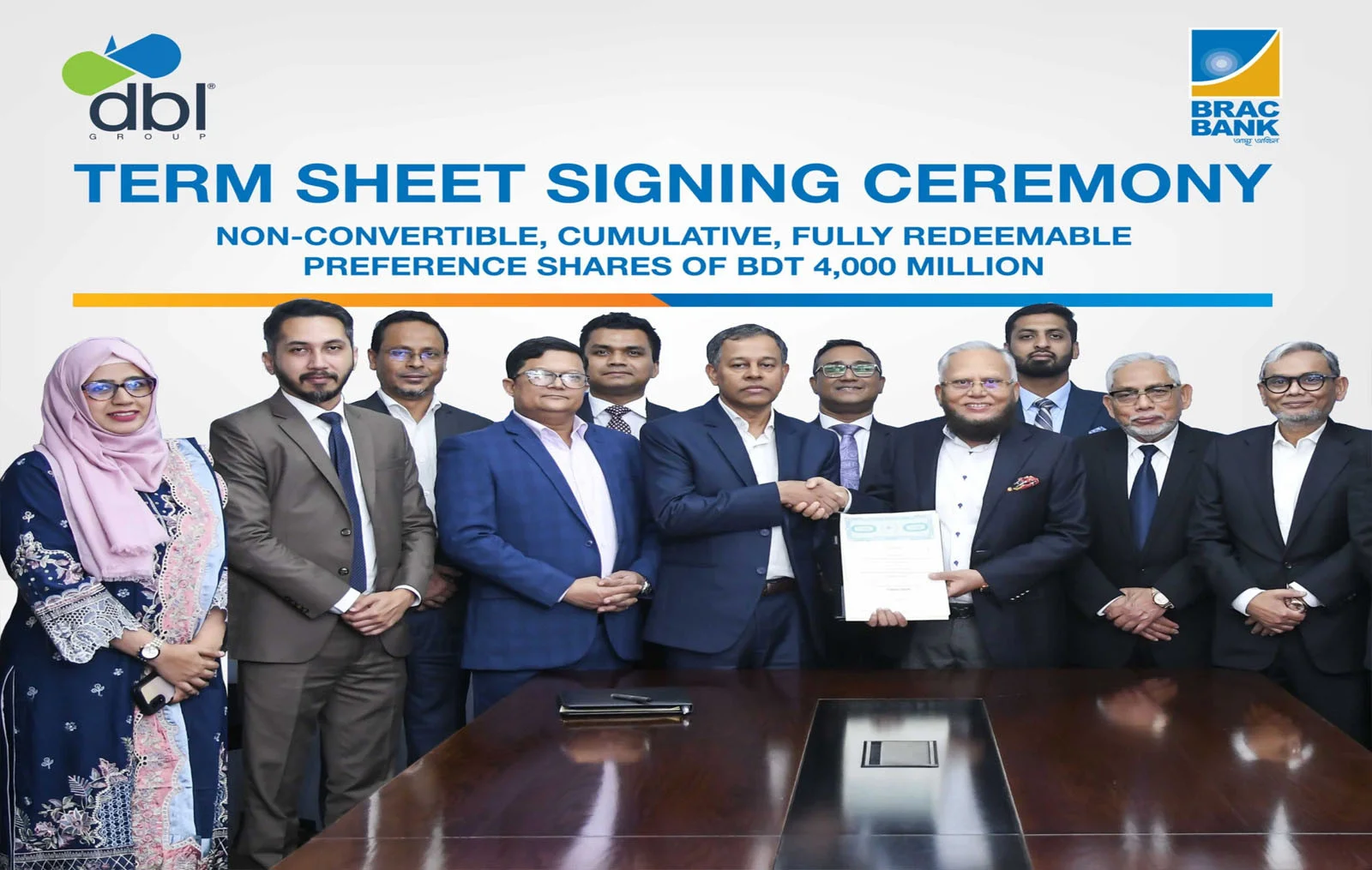 BRAC Bank signs BDT 400 crore deal with DBL Group
