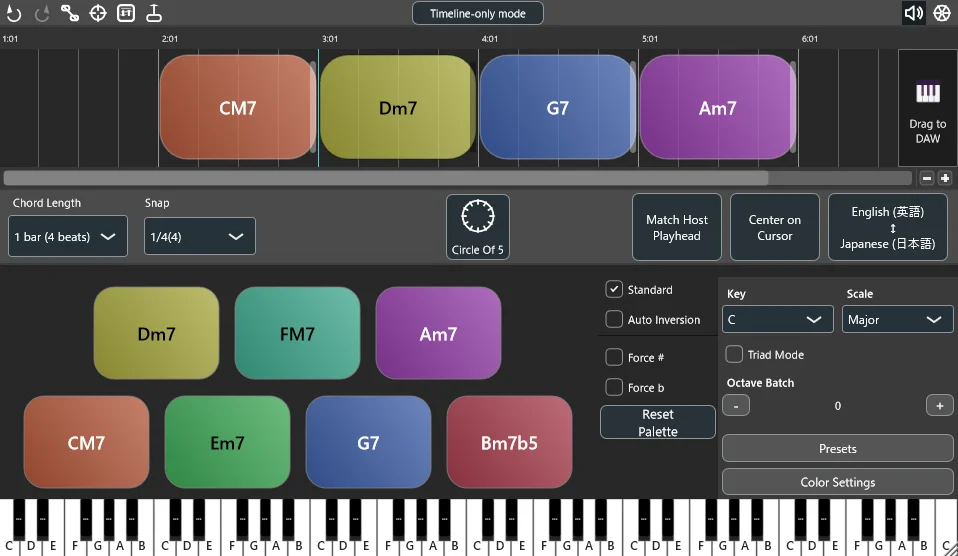 Chord Dock drops for DAWs that missed the chord train