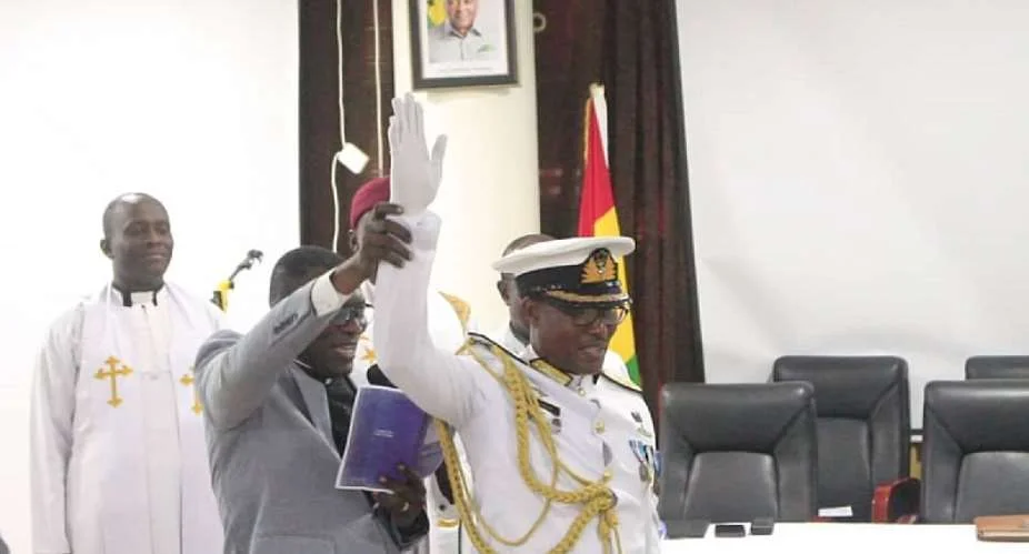 Commodore Agambire inducted as NAVTRAC’s 10th Flag Officer Commanding
