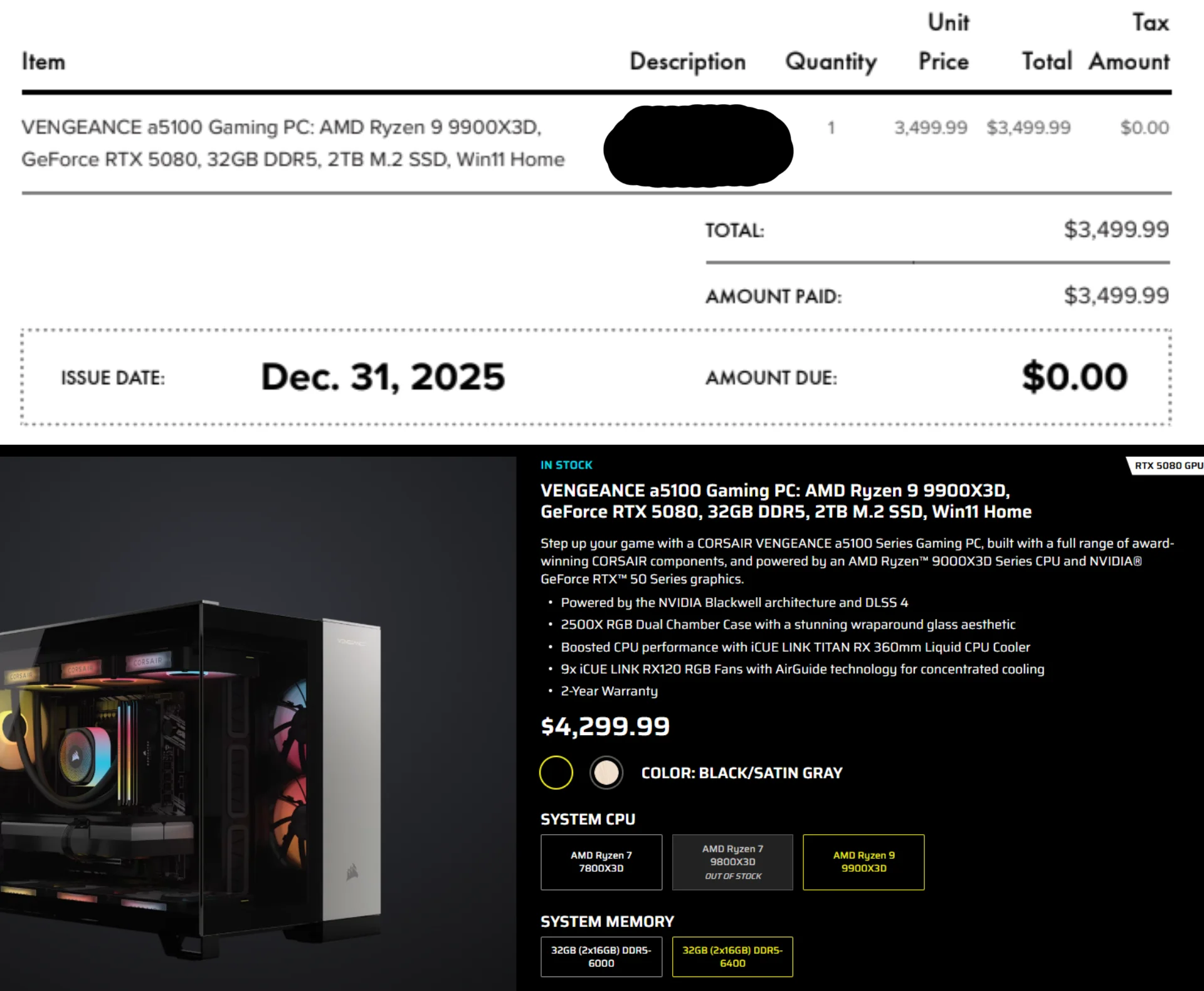 Corsair jacks PC price $800 after taking your cash, then ghosts you