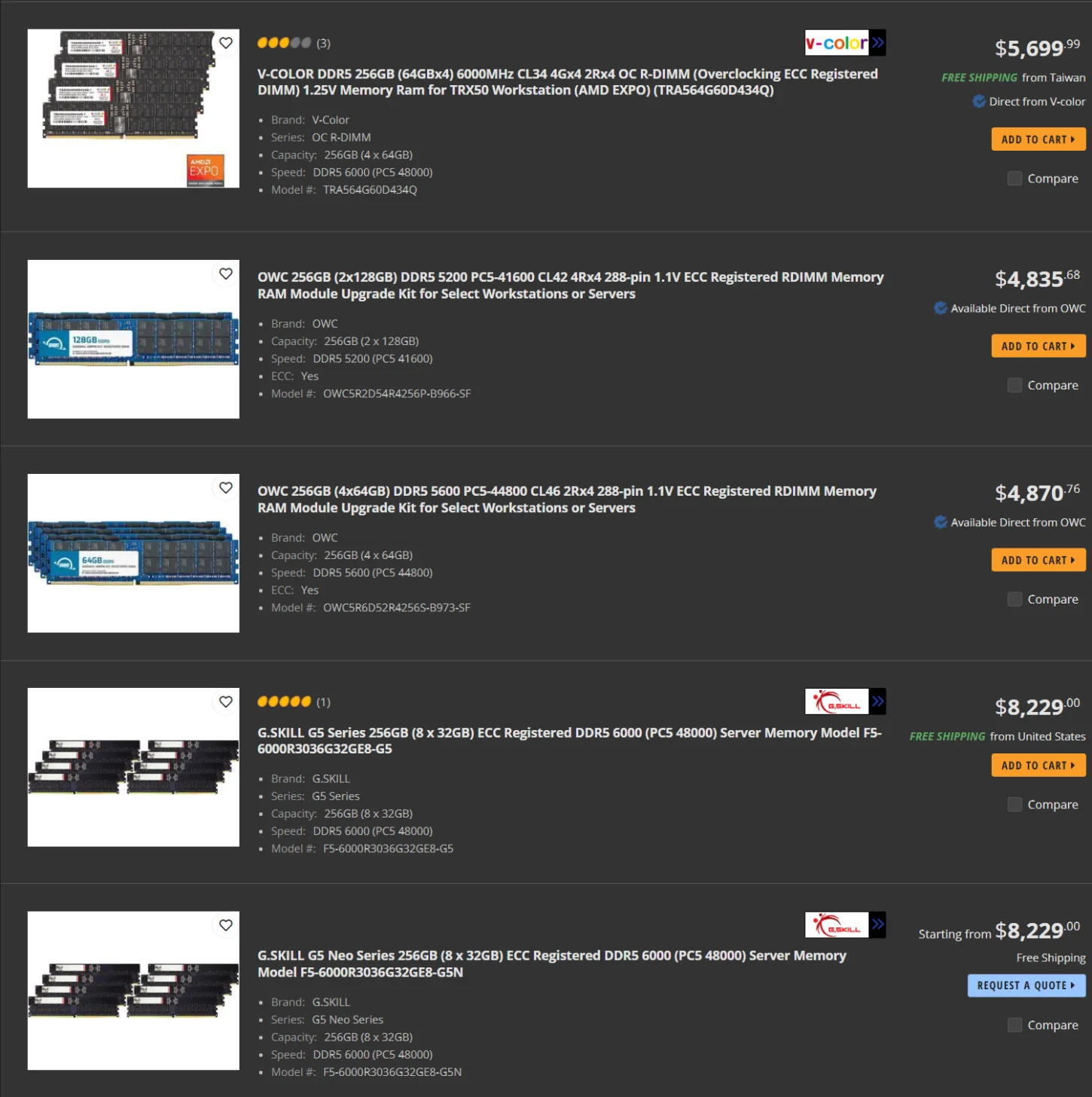 DDR5 going full apocalypse, single 32GB sticks hitting $500 in Korea