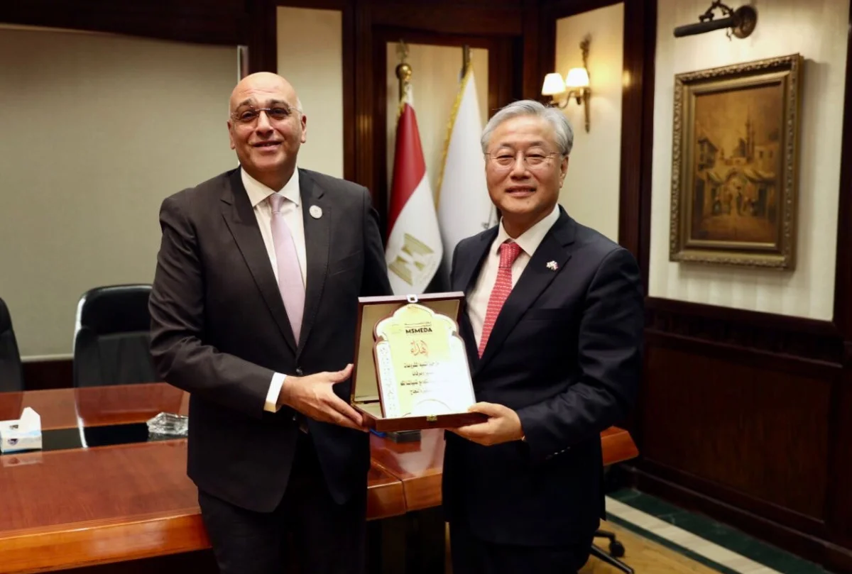 Egypt’s MSME boss Basel Rahmy swaps business secrets with Korea’s Kim