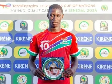 Gambia U17 Star Francis Gomez in Denmark Trials