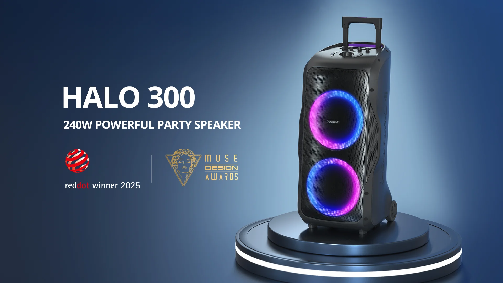 Halo 300 Party Speaker Shakes Floors with 240W Roar