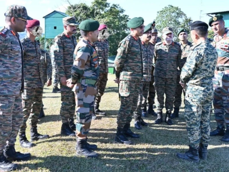 Indian Army brass inspect Bangladesh border amid regional unrest