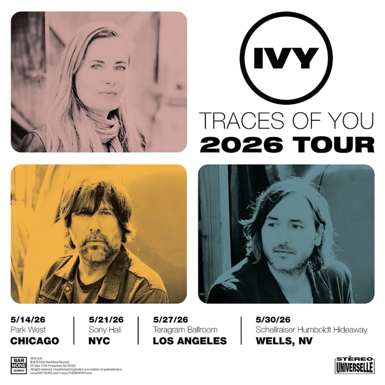 Ivy announces first tour in 15 years after Schlesinger's death