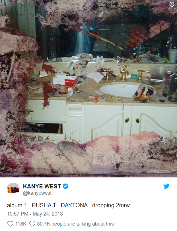 Kanye West tweet About Pusha T Daytona Album.png