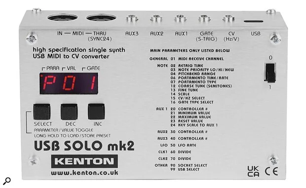 Kenton sells the USB Solo Mk2 for £199.80