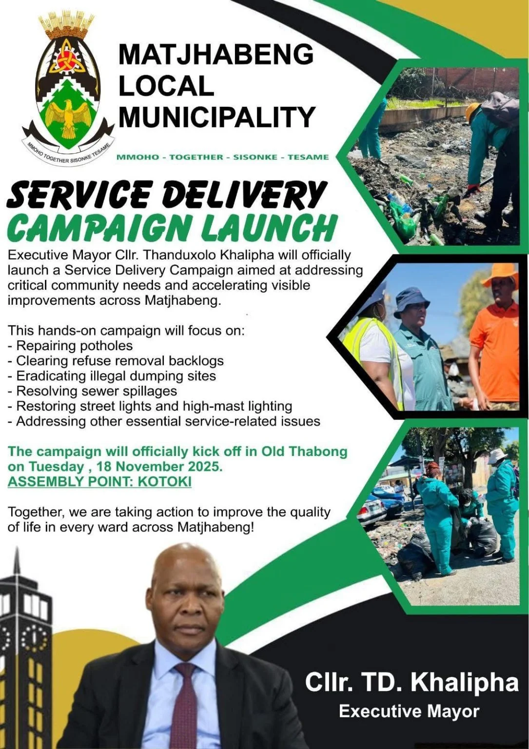 Khalipha launches Matjhabeng service drive