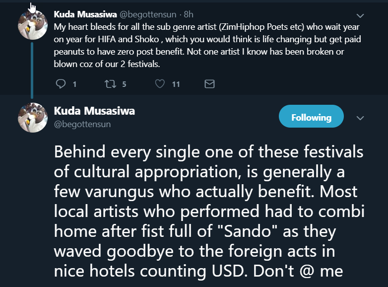 Kuda Musasiwa Thoughts on Shoko Festival and HIFA.png