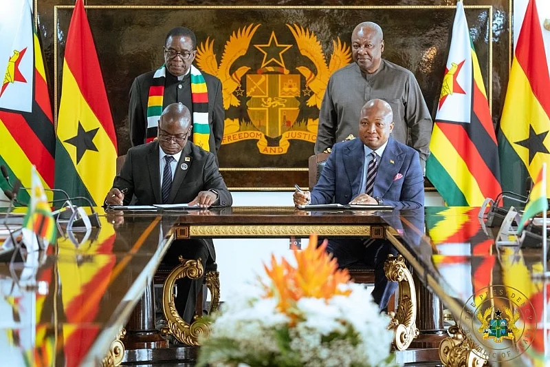 Mahama and Mnangagwa meet to deepen bilateral ties