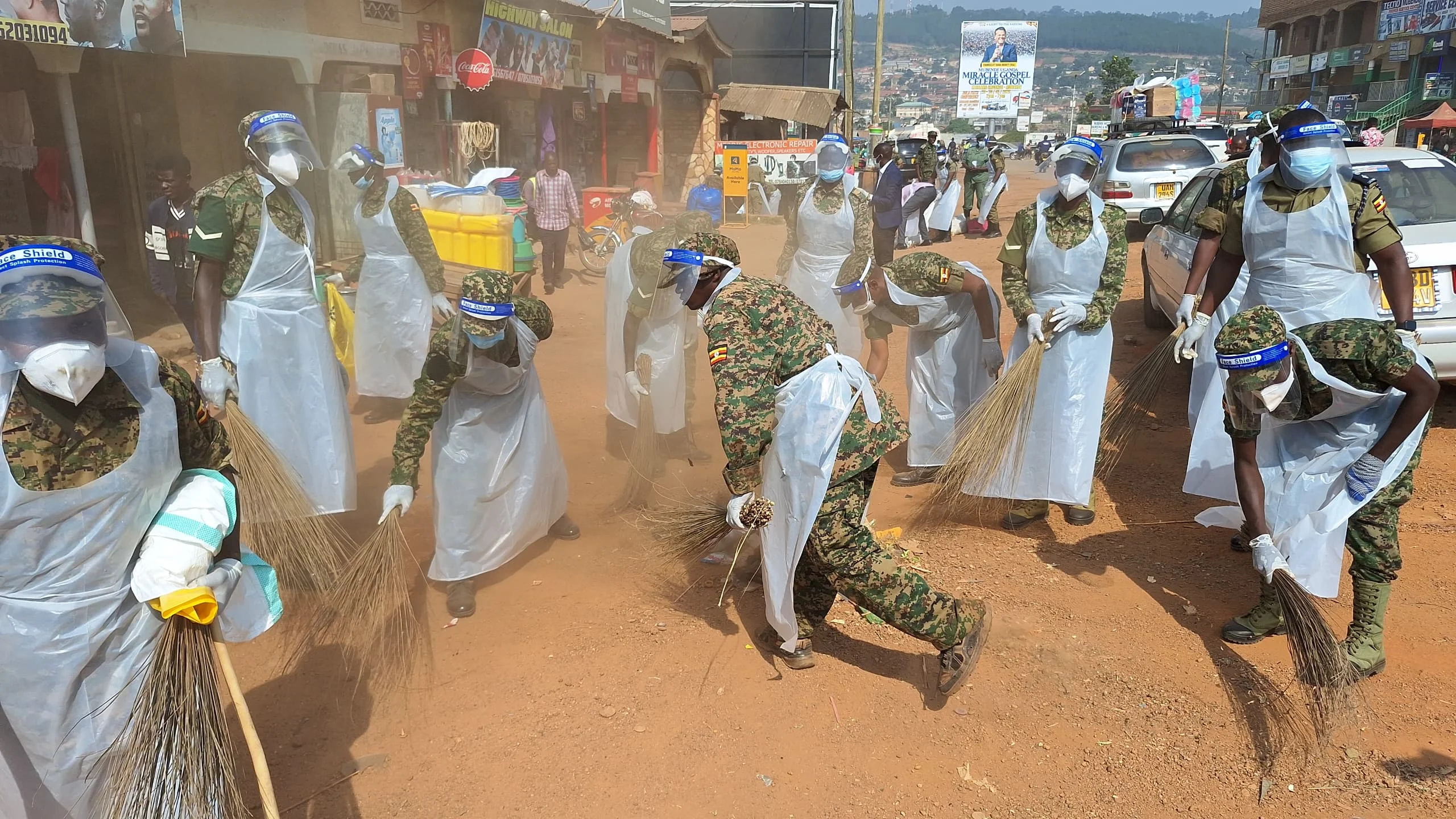 Mubende Security Cleans Town for Tarehe Sita