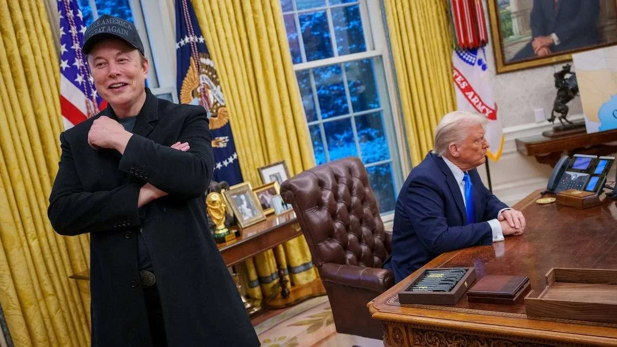 Musk Ditches DOGE Snoozes on Tesla Floor Trump Meet