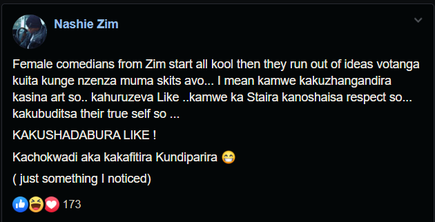 Opinion About Zimbabwe Female Comedians.png