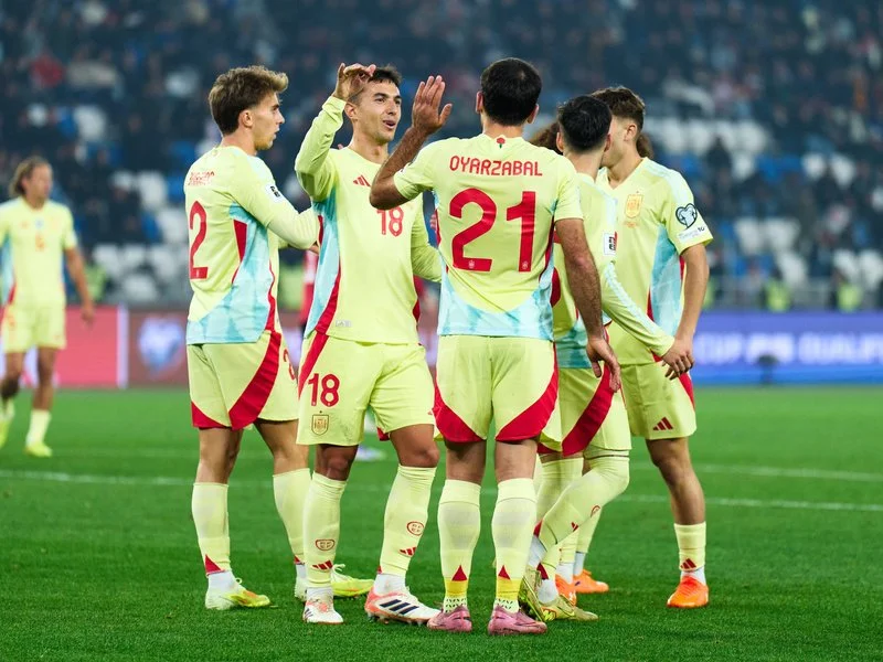 Oyarzabal leads Spain past Georgia 4-0