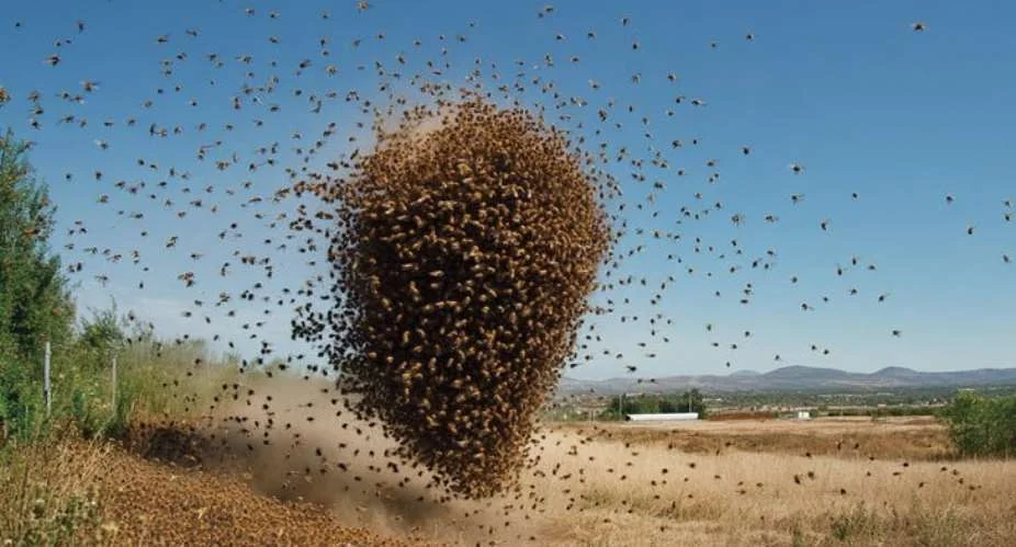 Panic as bee swarm forces evacuation in Kwadwamena, residents call for help