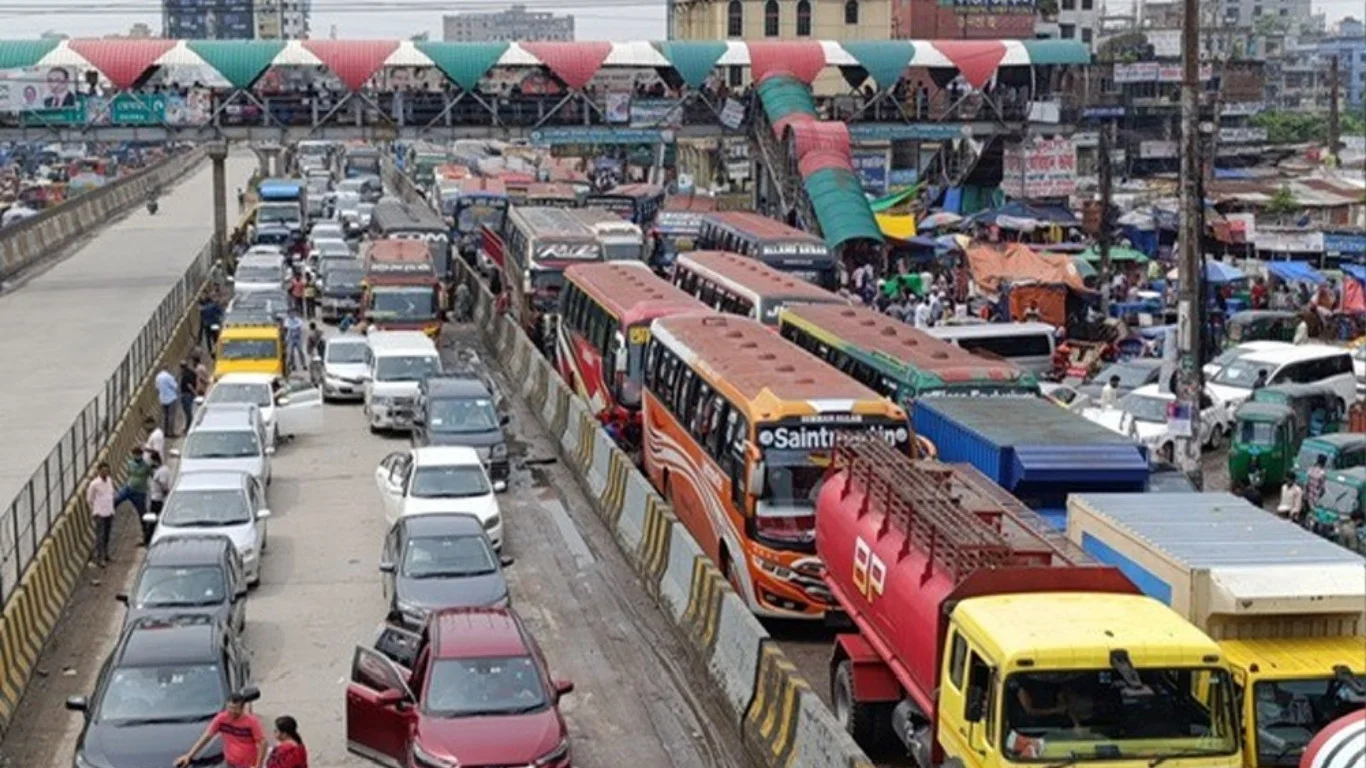 Puja traffic turns Dhaka highways into parking lots
