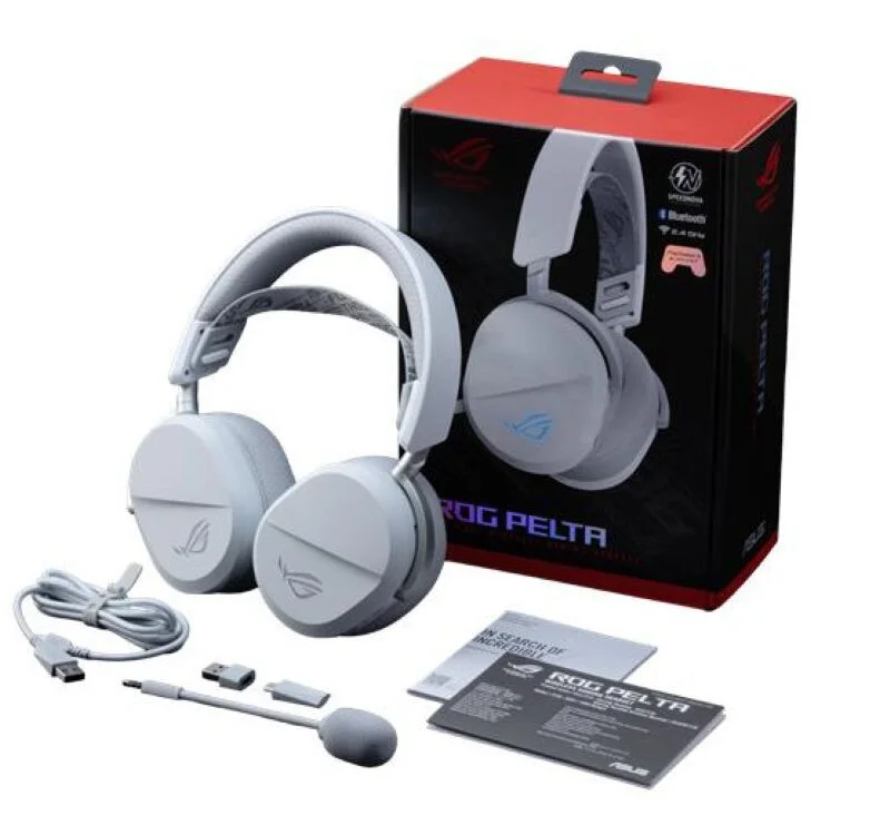 ROG launches Pelta White headset with tri-mode support