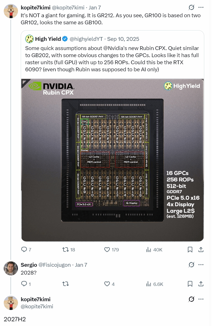 RTX 60 rumors point to Rubin, late 2027 launch