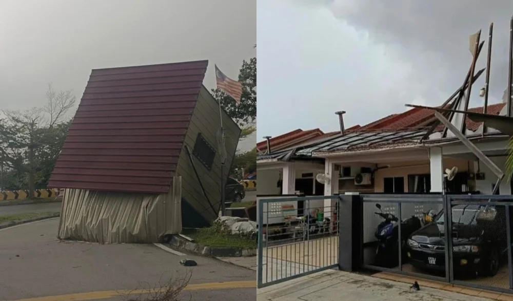 Storm damages homes in Sendayan