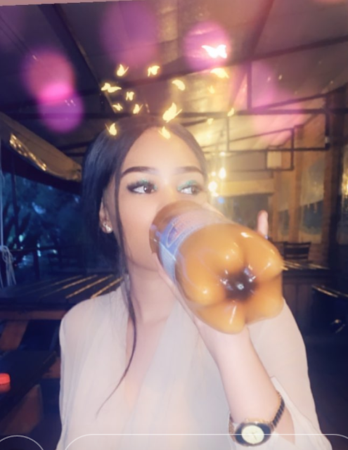 Stunner's Wife Dyonne Tanaka Drinking Masese - IMG1.png