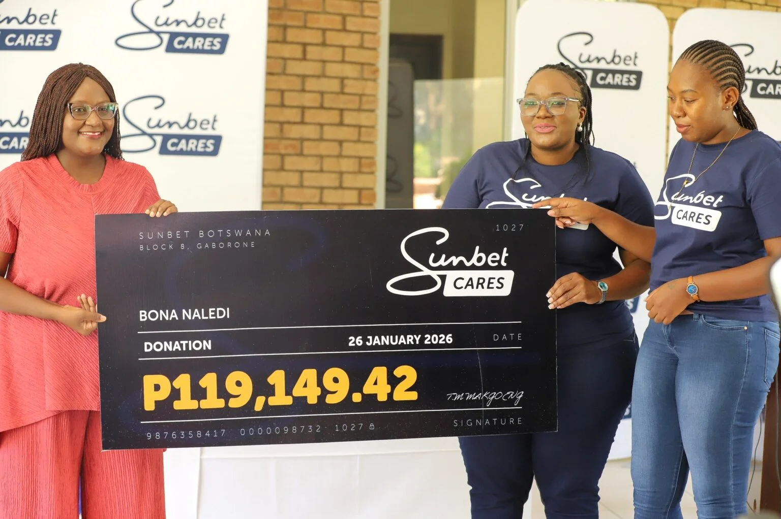 Sunbet Botswana funds youth programs after football fundraiser
