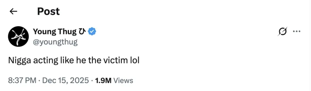 Thug calls out Gunna’s victim act