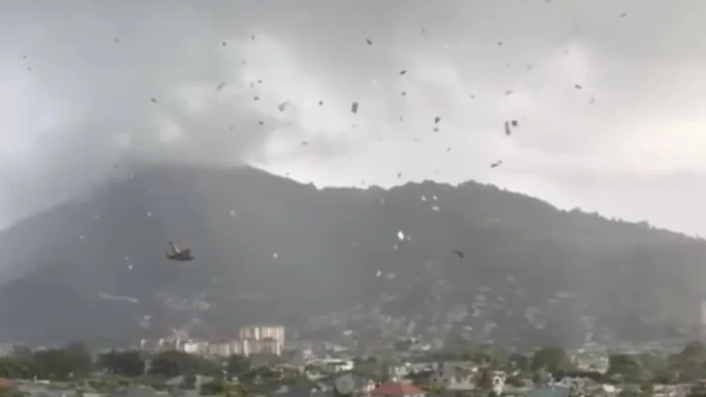 Tornado strikes Trinidad, damaging homes and uprooting trees