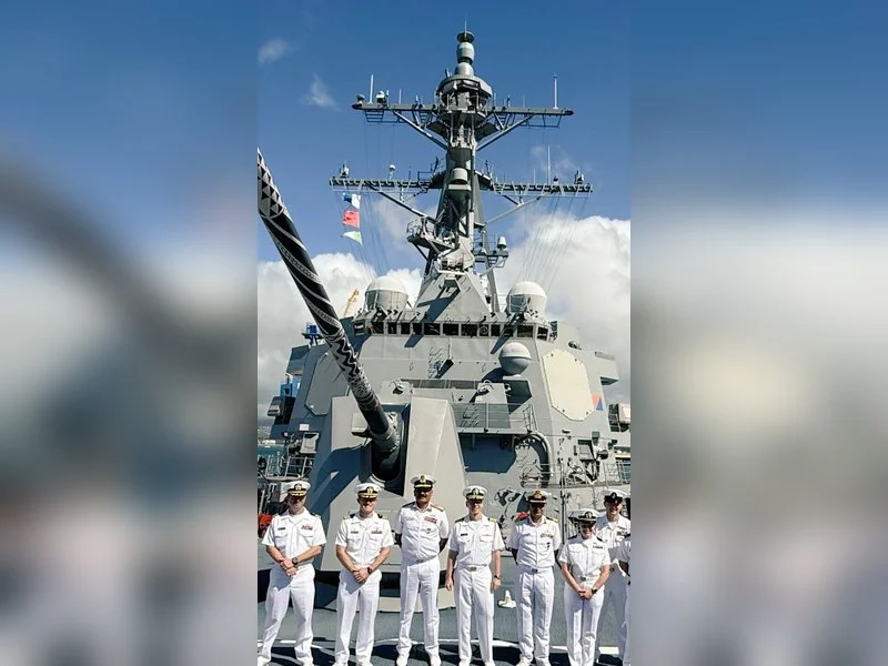Tripathi tours USS Daniel Inouye in Hawaii