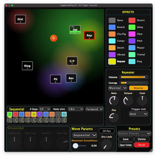 TugMoveEffect drags effects into 2D space with style