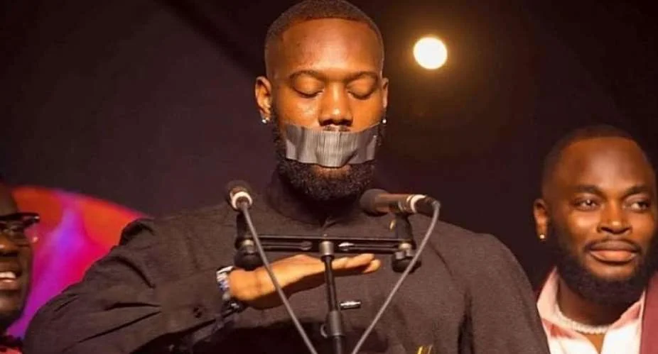 Tulenkey Mutes Himself with Tape at TGMA