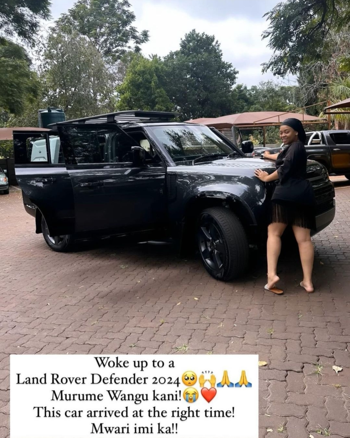 Zim model Hillary Makaya thanks her man for buying her a new car.png