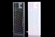 White CSTM80 Keyboard Turns Desk Into Showstopper.webp