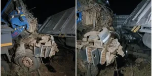 Sand Truck Smashes Train in Kadoma Late Night Crash.webp