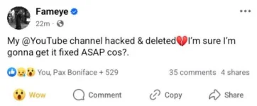 Fameye YouTube Channel Vanishes in Hack Chaos.webp