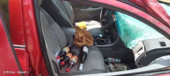 Drunk Corolla Driver Wrecks Parked Truck.webp
