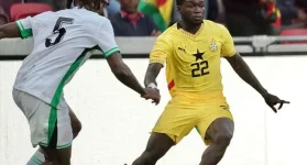 Baah Over the Moon Playing With Partey and Ayew.webp