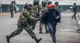 Anniversary protests in Nairobi turn violent as police disperse crowds.webp
