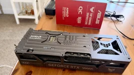 ASUS Radeon RX 9070 XT Graphics Card Features Rare GeForce RTX Labeling Error.webp