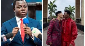 Rev. John Ntim Fordjour criticizes Mahama for the gay couple's desecration of national monume...webp