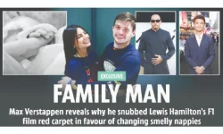 Four-time champion Verstappen shuns red carpet for diapers, opts for family life.webp