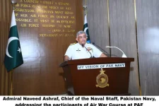 Naval Chief Admiral Ashraf Visits Air War College, Emphasizes Joint Military Synergy.webp