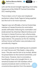 Tagwirei Expelled from Zanu-PF Central Committee Meeting in Tensions Over Mnangagwa's Success...webp