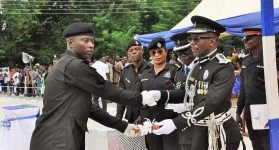 COP Afriyie urges recruits to uphold professionalism and integrity.webp