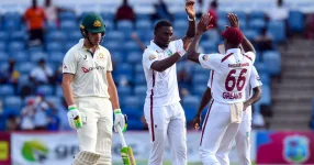 Jayden Seales strikes as Australia struggles in the second Test against the West Indies.webp