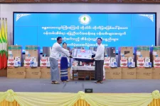 Myanmar provides essential kitchen and electronic items to the quake-hit staff.webp