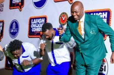 Gulu's MC Kash uses Uganda Waragi to cover for bad jokes.webp