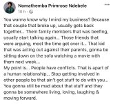 Zimbabwe fashion entrepreneur Nomathemba Primrose Ndebele thoughts about people's relationships.jpeg